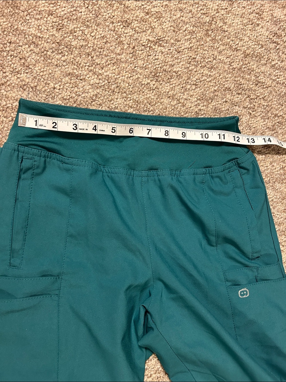 Women’s WonderWink Hunter Green Scrubpant Joggers Size XST - Picture 4 of 6
